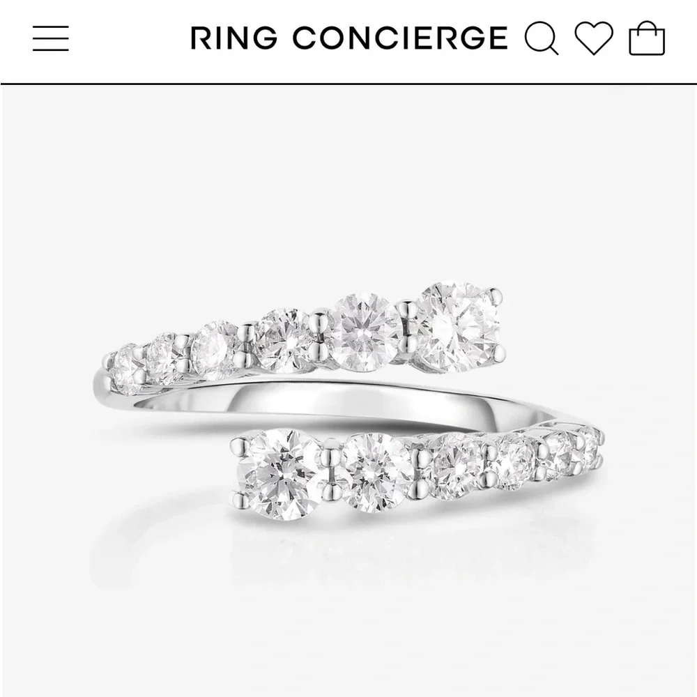 Graduate Diamond Wrap Ring - Picture 1 of 8